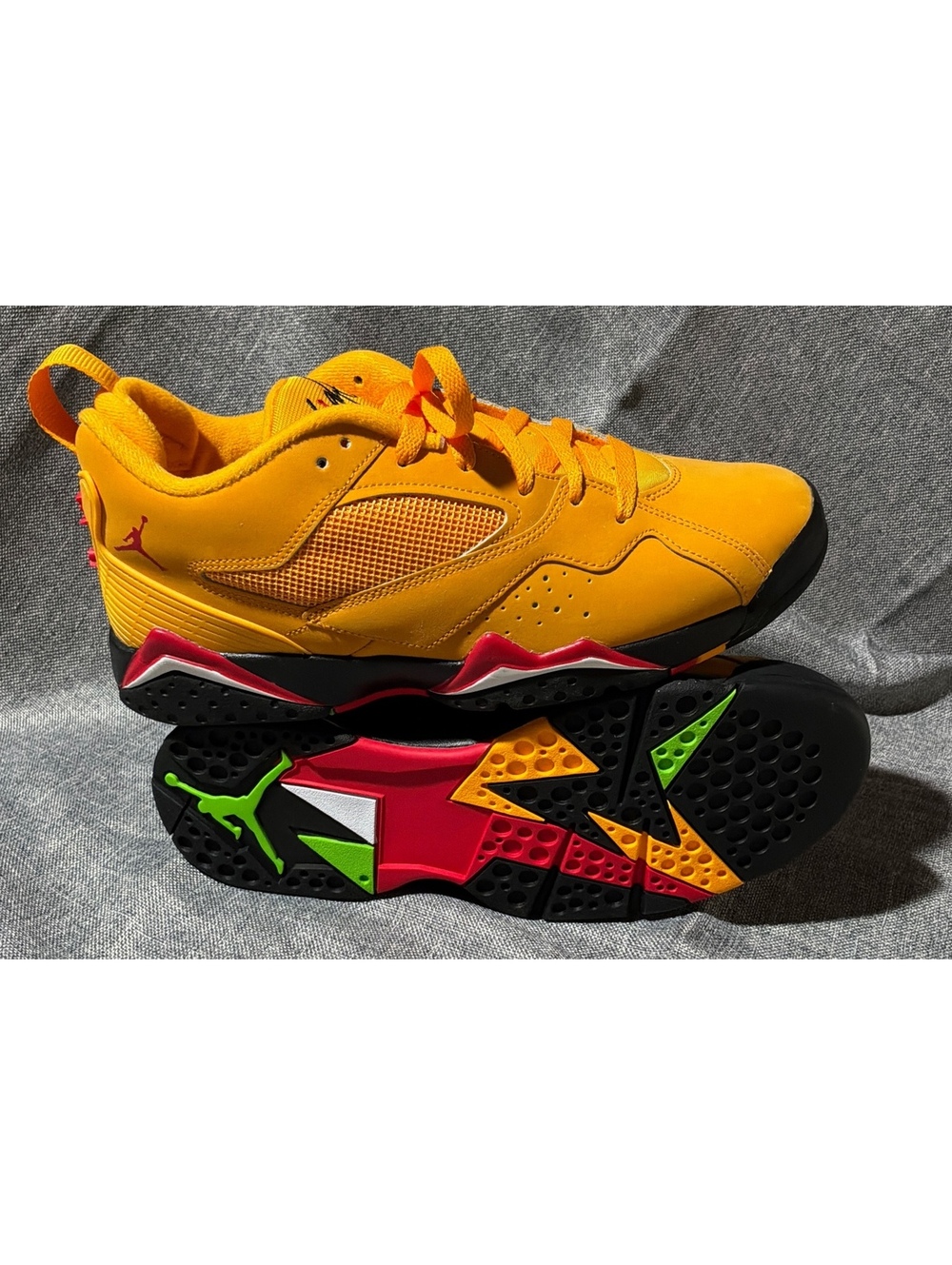 Jordan Flight Men's Sneakers Size 10 Yellow with Multicolor Sole
